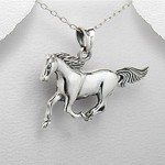 Running Horse Pendant - Sterling Silver Running Horse Pendant - Sterling Silver